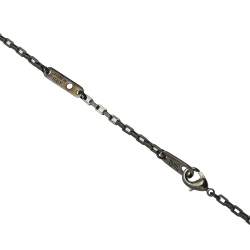 Pre Owned Louis Vuitton Damier Color Palladium Plated Pendant Necklace