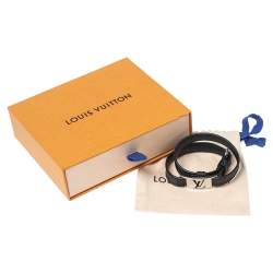 Pre Owned Louis Vuitton Diamer Canvas Leather Sign it Bracelet