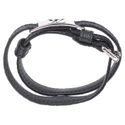 Pre Owned Louis Vuitton Diamer Canvas Leather Sign it Bracelet