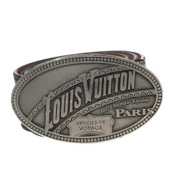 Pre Owned حزام لوي فيتون ال دورادو جلد أسود 110 سم