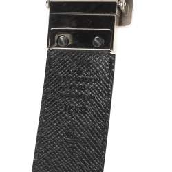 مملوكة مسبقًا Louis Vuitton Black Damier Graphite Canvas Inventeur Belt 85CM