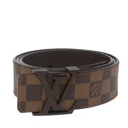 مملوكة مسبقًا Louis Vuitton Damier Ebene Canvas LV Initiales Belt 100CM