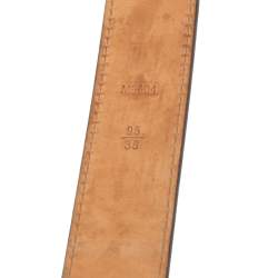 Pre Owned Louis Vuitton Black Epi Leather LV Initiales Belt  95CM