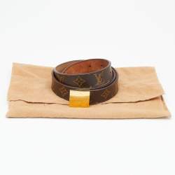Pre Owned Louis Vuitton Monogram Canvas Buckle Belt 90CM