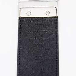 Pre Owned Louis Vuitton Black Damier Graphite Canvas Reversible Belt 110CM