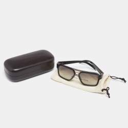 Pre Owned نظارة شمسية لوي فيتون زد0361يو أنيغم مربعة سوداء/ رمادية