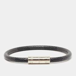 Louis Vuitton Damier Graphite Canvas Logo Plaque Bracelet