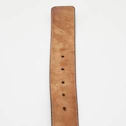 مملوكة مسبقًا حزام لوي فيتون إبزيم مستدير ترانكز أند باغز كانفاس مونوغرامي 80 سم