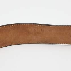 مملوكة مسبقًا حزام لوي فيتون إبزيم مستدير ترانكز أند باغز كانفاس مونوغرامي 80 سم