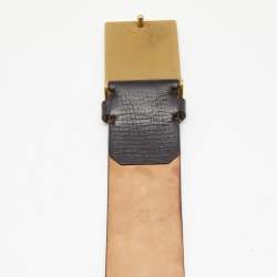 Pre Owned حزام لوي فيتون اينفينتور جلد بني داكن 100 سم