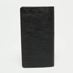 Pre Owned Louis Vuitton Black Epi Leather Checkbook Wallet