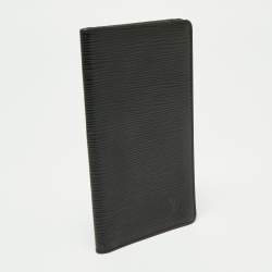 Pre Owned Louis Vuitton Black Epi Leather Checkbook Wallet