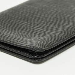 Pre Owned Louis Vuitton Black Epi Leather Checkbook Wallet