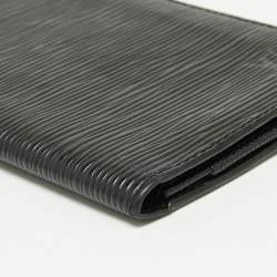 Pre Owned Louis Vuitton Black Epi Leather Checkbook Wallet