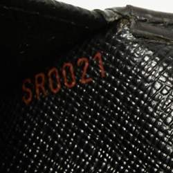 Pre Owned Louis Vuitton Black Epi Leather Checkbook Wallet