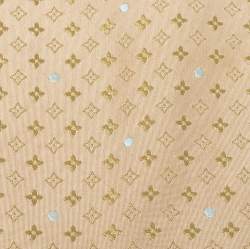 Pre Owned ربطة عنق لوي فيتون حرير مونوغرامي بيج