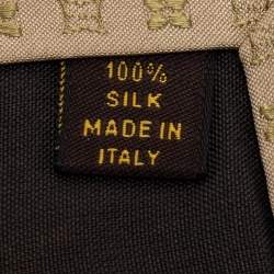 Pre Owned ربطة عنق لوي فيتون حرير مونوغرامي بيج