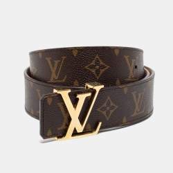 Initiales leather belt Louis Vuitton Navy size 95 cm in Leather - 38759040