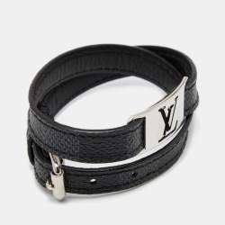 Louis Vuitton Damier Graphite Bracelet Digit M6626E Damier Graphite,Metal Bangle  Damier Graphite,Silver