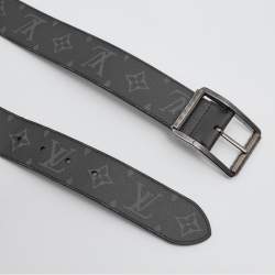 مملوكة مسبقًا Louis Vuitton Black Monogram Canvas Buckle Belt Size 100CM