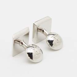 Louis Vuitton Palladium Finish Damier Square Cufflinks