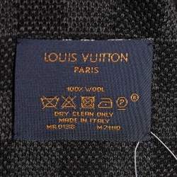 Louis Vuitton Black Damier LV Alpes Helsinki Wool Scarf
