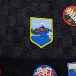 Pre Owned Louis Vuitton Grey LV Alpes Petit Damier Wool Beanie Hat