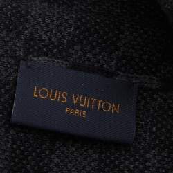 Pre Owned Louis Vuitton Grey LV Alpes Petit Damier Wool Beanie Hat