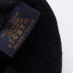 Pre Owned Louis Vuitton Grey LV Alpes Petit Damier Wool Beanie Hat
