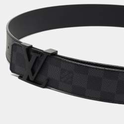 مملوكة مسبقًا Louis Vuitton Damier Graphite Canvas LV Initiales Belt 95 CM