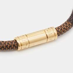 مملوكة مسبقًا سوار لوي فيتون كيب إيت كانفاس دامييه لون ذهبي