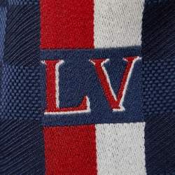 Louis Vuitton Navy Blue Messager Damier Wool Scarf