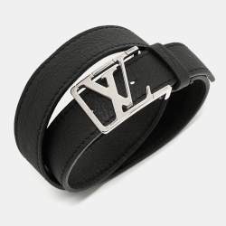 Louis Vuitton Leather Archive Wrap Bracelet - Black, Brass Wrap