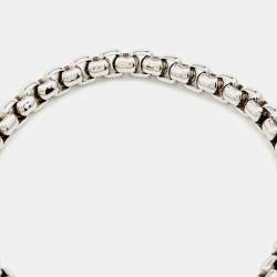 Pre Owned Louis Vuitton Silver Tone Monogram Chain Bracelet
