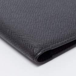 Pre Owned Louis Vuitton Black Taiga Leather Pocket Agenda Cover