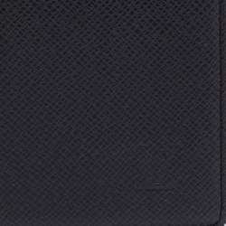 Pre Owned Louis Vuitton Black Taiga Leather Pocket Agenda Cover