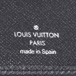 Pre Owned Louis Vuitton Black Taiga Leather Pocket Agenda Cover