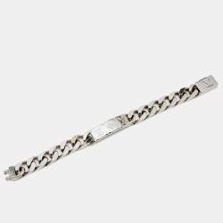Louis Vuitton Monogram Palladium Finish Cuban Link Bracelet 9(M0027  (CSC040963)