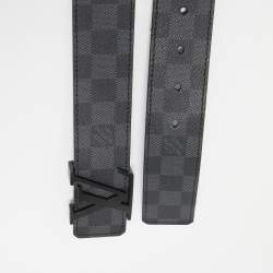 مملوكة مسبقًا Louis Vuitton Black Damier Ebene Canvas LV Initiales Belt 100CM