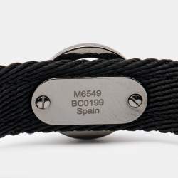 Louis Vuitton LV Circle Monogram Eclipse Canvas Gunmetal Tone Bracelet