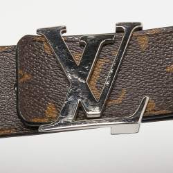 مملوكة مسبقًا Louis Vuitton Black Monogram Canvas LV Initiales Reversible Belt 90CM