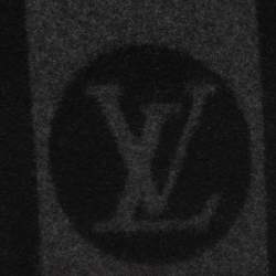 Louis Vuitton Black/Grey Monogram Cardiff Wool & Angora Scarf 