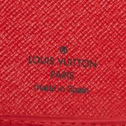 Louis Vuitton Red Epi Leather Checkbook Wallet