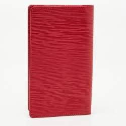 Louis Vuitton Red Epi Leather Checkbook Wallet