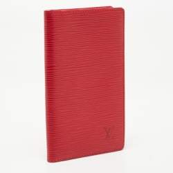 Louis Vuitton Red Epi Leather Checkbook Wallet
