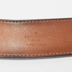 Pre Owned Louis Vuitton Black Electric Epi Leather LV Initiales Reversible Belt 85CM