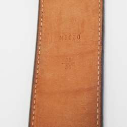 Pre Owned Louis Vuitton Black Electric Epi Leather LV Initiales Reversible Belt 85CM