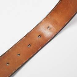 Pre Owned Louis Vuitton Black Electric Epi Leather LV Initiales Reversible Belt 85CM