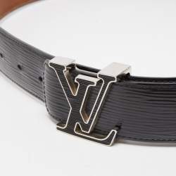 Louis Vuitton EPI LV Initiales 30mm Reversible Belt 2021-22FW, Black, 85