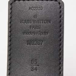 Pre Owned Louis Vuitton Monogram Eclipse Canvas Reversible Belt Strap 85CM